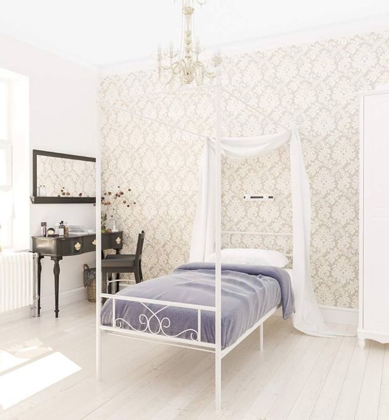 Bed Frame, Night Stand And Desk