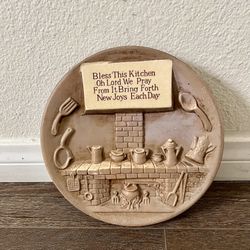 Ceramic Decorative kitchen prayer plaque