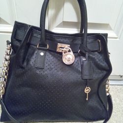 Michael Kors Black Leather Bag 