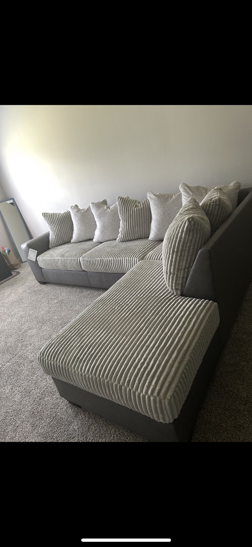 2 Piece Sectional Chaise Alloy