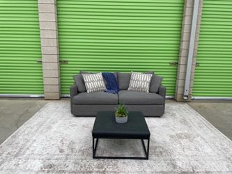 *Free Delivery* Gray Crate & Barrel Couch Sofa 3 Seater