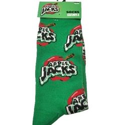 'Apple Jacks' Novelty Crew Socks - Size 6 - 12 *NEW*