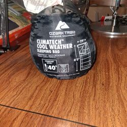 Climate change Cool weather sleeping bag.