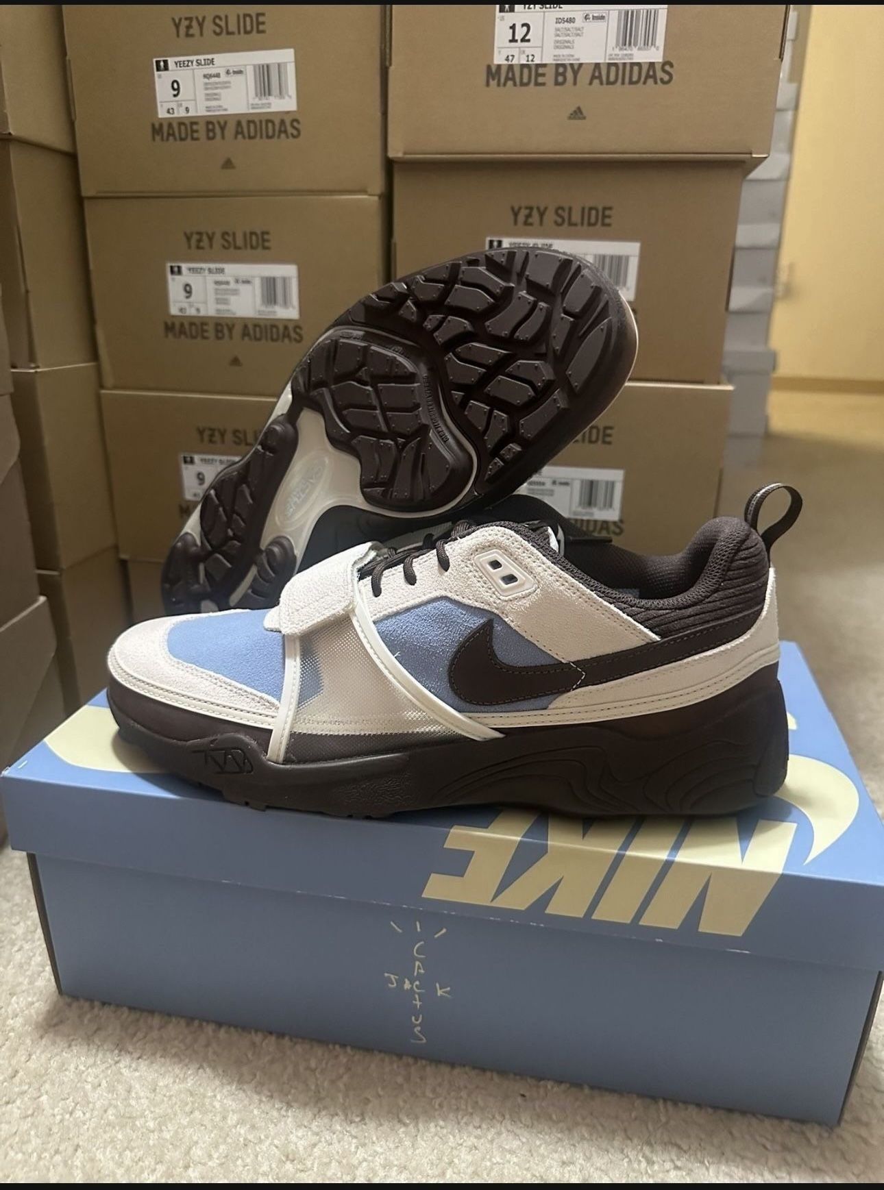 Travis Scott Leche Blue Nike Zoom Field Jaxx Size 13 Brand New