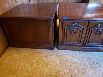Real wood end table