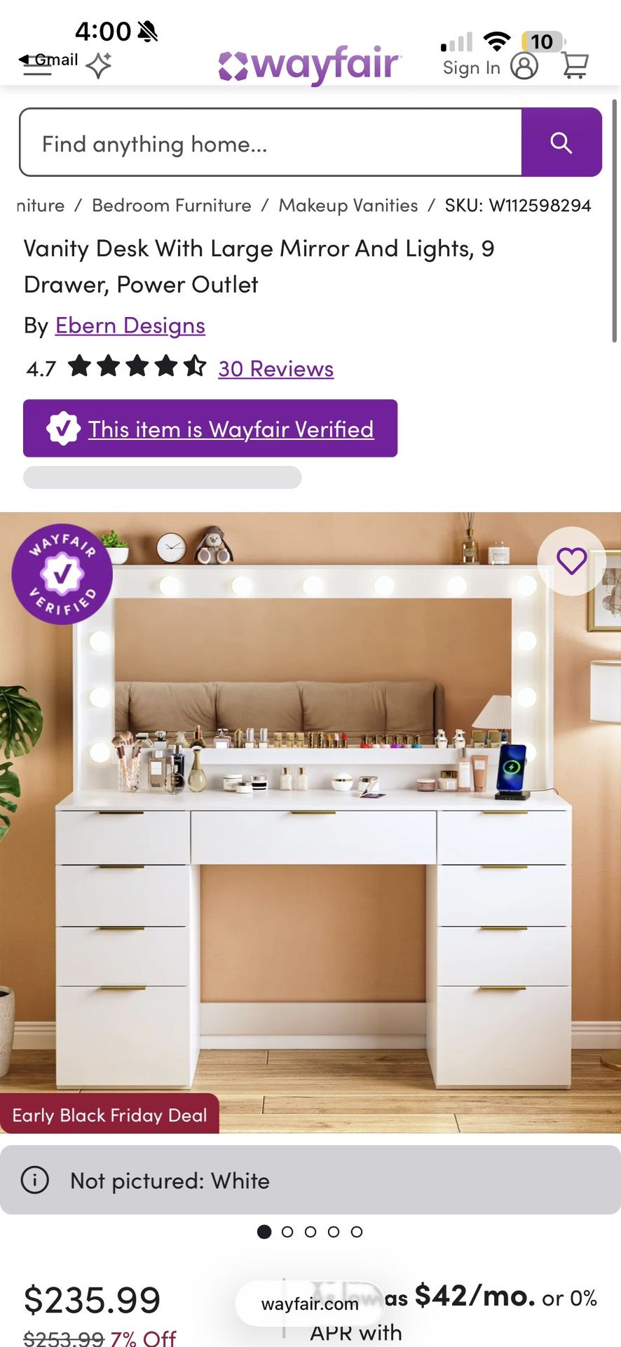 Makeup Vanity With Mirror