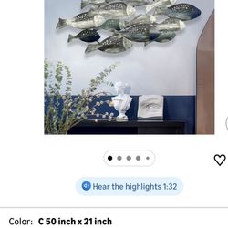 3D Metal Fish Wall Decor 