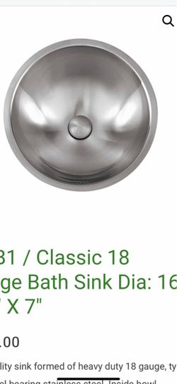 Stainless steel sink for bathroom/ vanity/ small bar