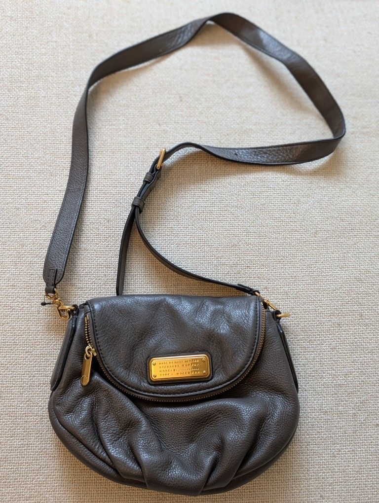 Marc Jacobs Gray Leather Cross-Body Bag (Small)