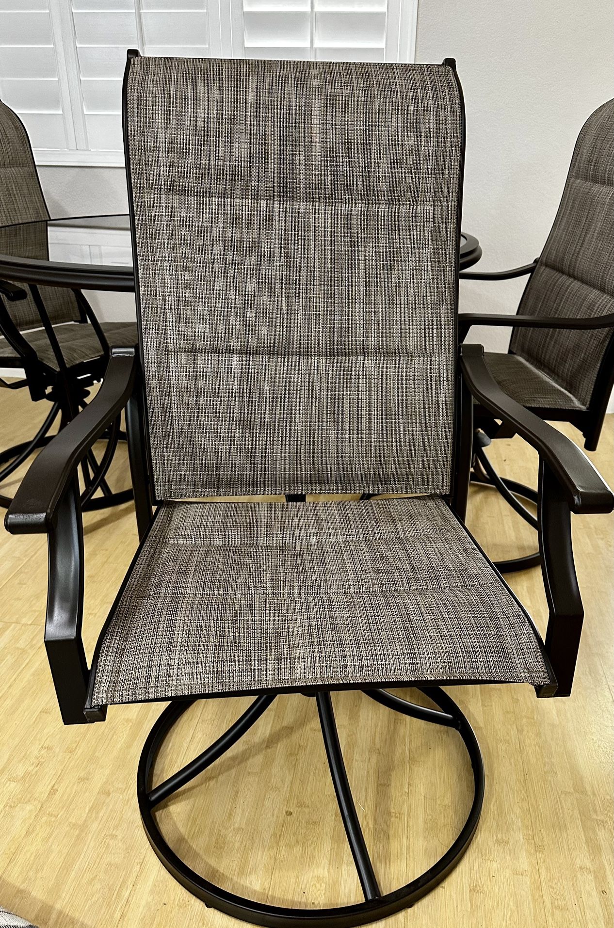 Brand New Hampton Bay Riverbrook Espresso Brown Steel Outdoor Patio