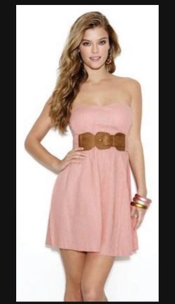 BODY CENTRAL, Pink Strapless Dress, Size S 