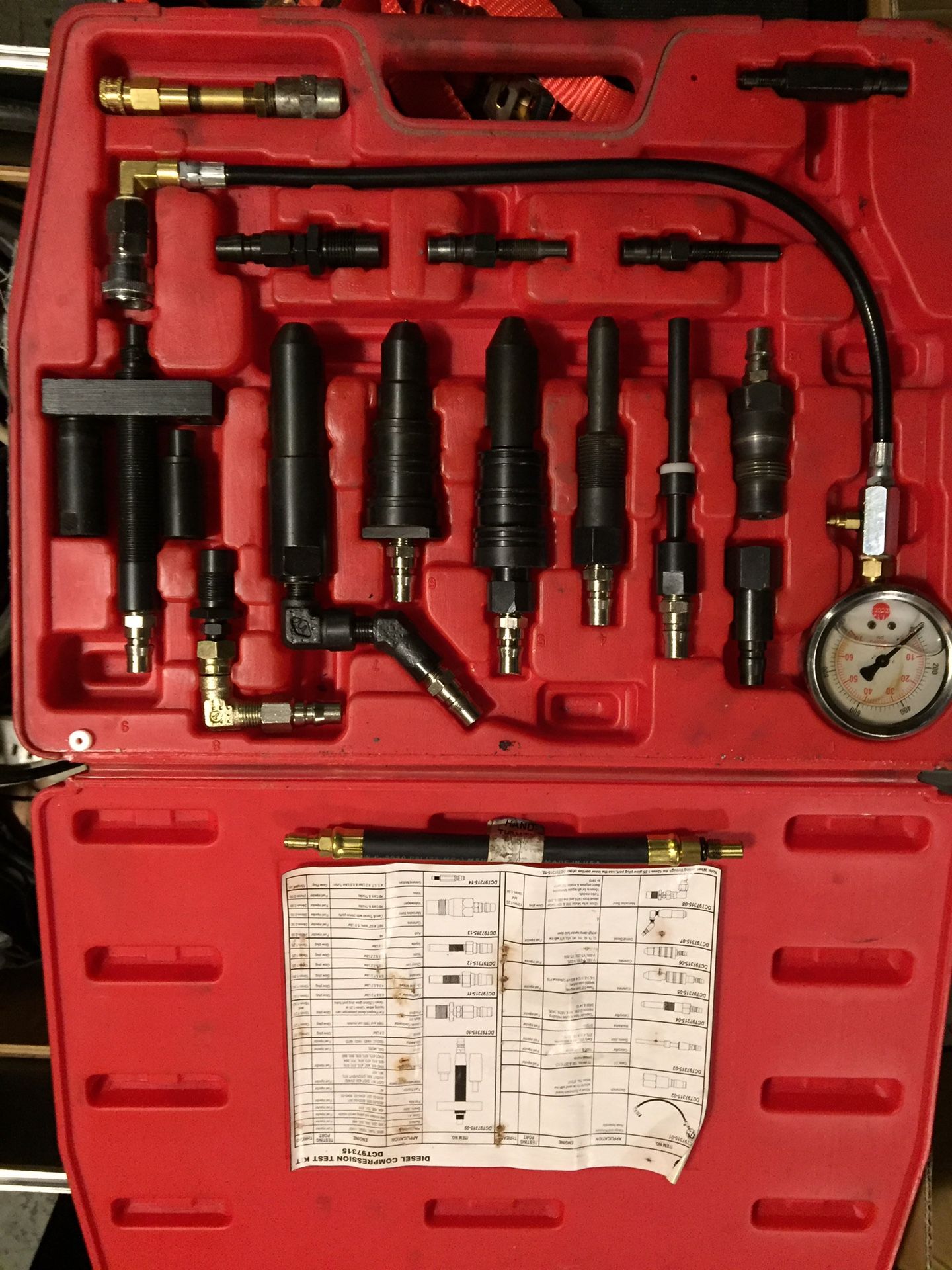 Mac tools diesel compression tester set. DCT 97315