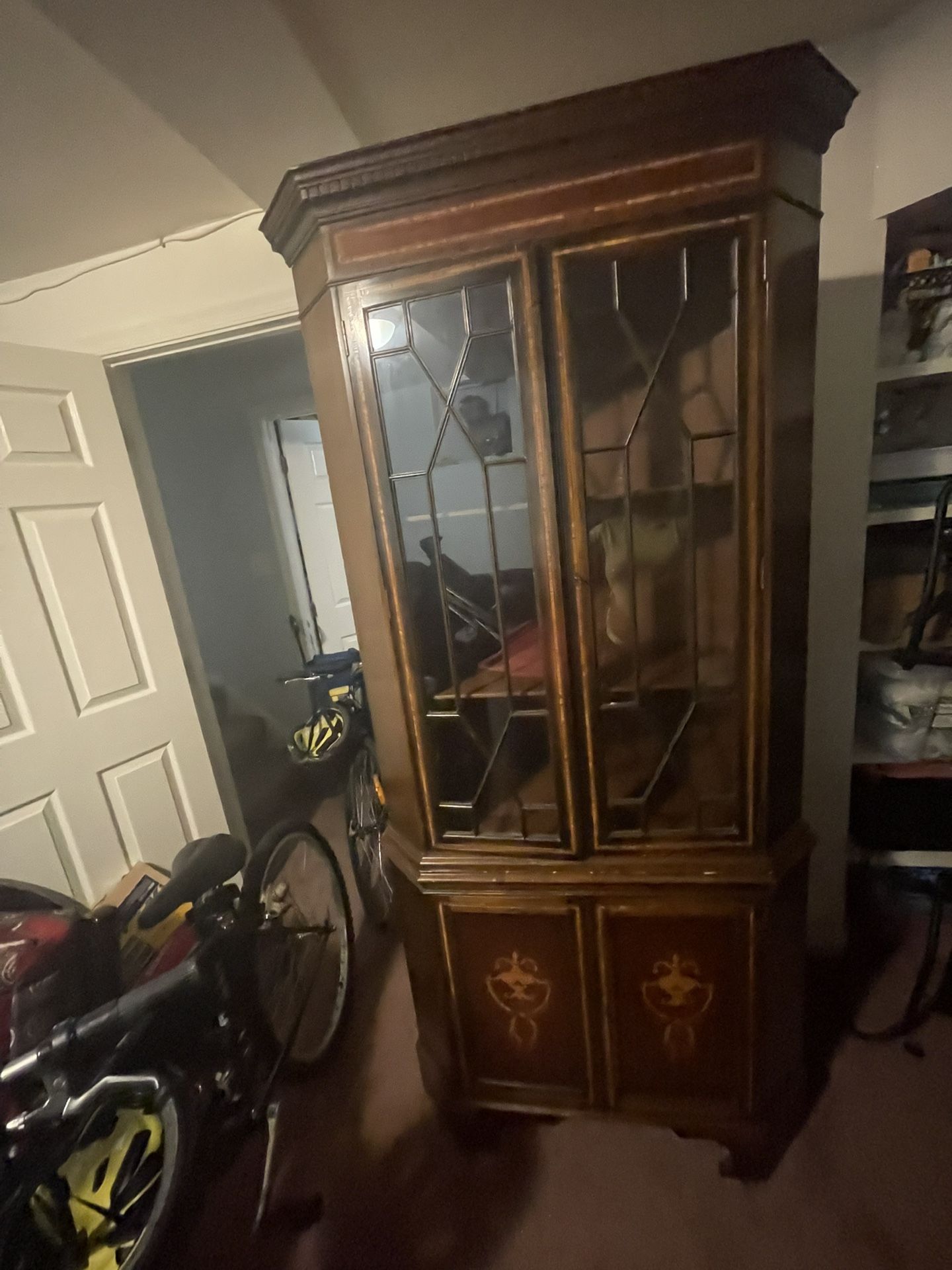 Antique China Corner Cabinet