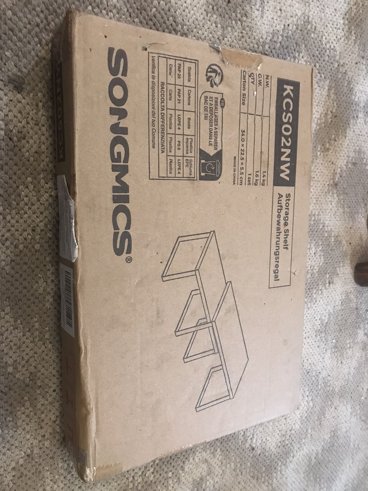 Songmics Storage Shelves- New in Box