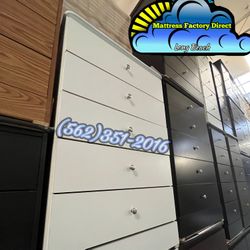 White Five Drawer Dresser Compressed  New Chest Mueble 