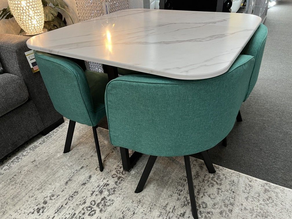 💥NEW 5pcs Dining Set Green Color 👍FREE FINANCING AVAILABLE❗NO