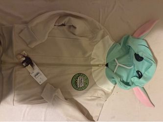 Star Wars Grogu Baby Yoda Hoodie XS NEW With Tags