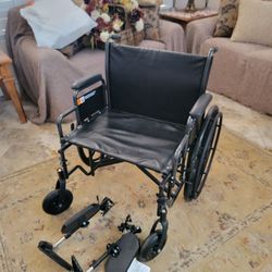 BRAND NEW XL Heavy Duty Manual Wheelchair with Footrests