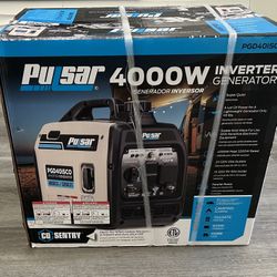 New-Pulsar 4000-Watt Super Quiet Gas Powered Inverter Generator with CO Sentry