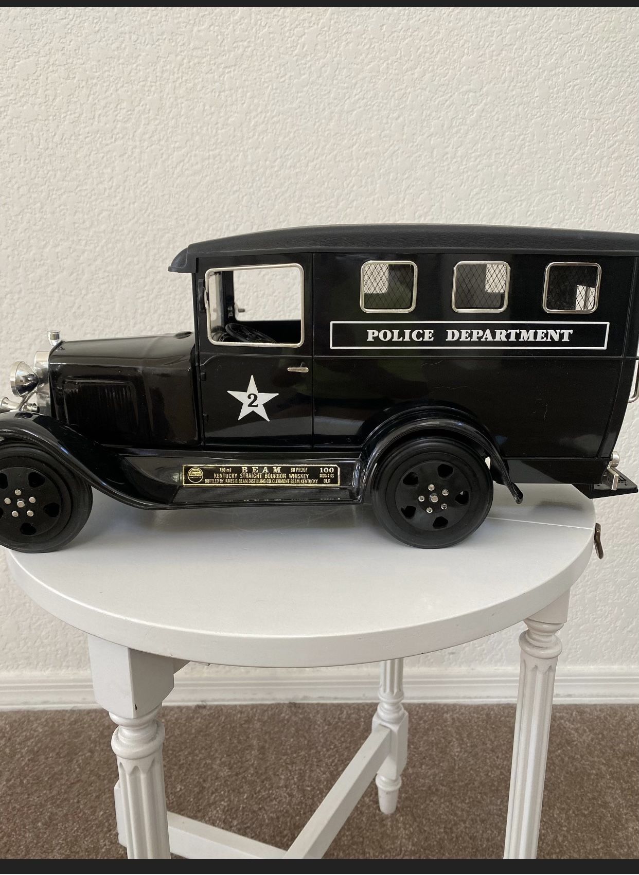 Vintage Jim Beam Decanter / Police paddy Wagon / 1930s design, produced in 1980s