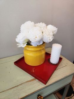Vibrant Sunshine Yellow Ceramic Vase