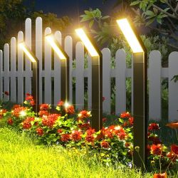 Solar Pathway Lights Outdoor - 4 Pack Solar Garden Lights Waterproof Bright Landscape Lighting for Outside Yard Path Driveway Walkway Sidewalk Patio 