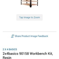  2x4 Basic Brand.  Work  Bench Kit. Just Add Wood And Screws. This Is The Frame Kit