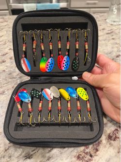 Assorted colorful spinner casting lures-16pc set