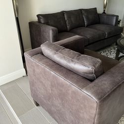 Sofa And Chair, Brown, From Arhouse 