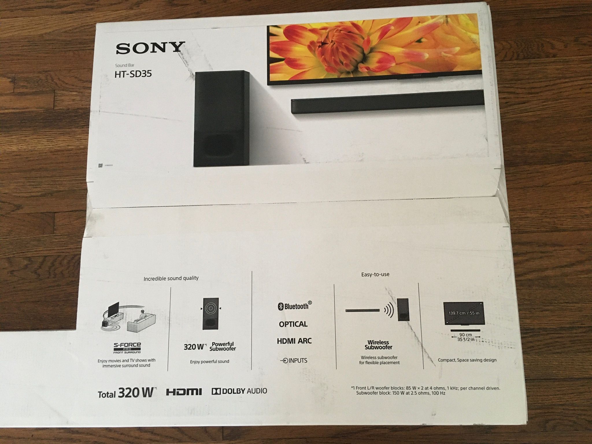 Sony HT-SD35 2.1 Soundbar with powerful subwoofer and Bluetooth technology
