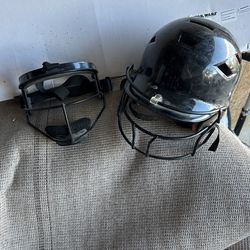 Softball Helmet And Face Mask