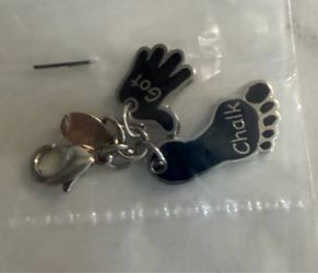 Got Chalk Hand and Foot Charm with Lobster Clasp