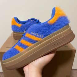 Adidas Gazelle Bold Platform NY Knicks Blue Orange Gum Women Size 5, 5.5, 6.5, 8 JS3906 NEW