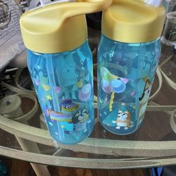 Blue Clue Plastic Water Bottles Brand New Never Used 