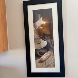 Kitchen hutch, table, picture and wall coat rack