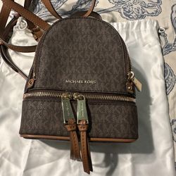 Michael Kors Women's Rhea Mini Logo Backpack - Brown