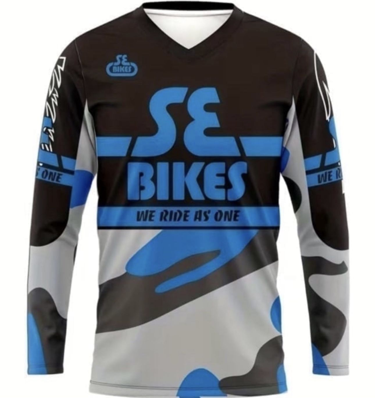 SE BIKES Size XXL blue/black bmx/racing jersey