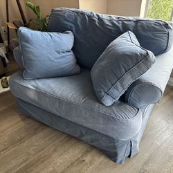 Very Comfy Blue Sofa Chair.
