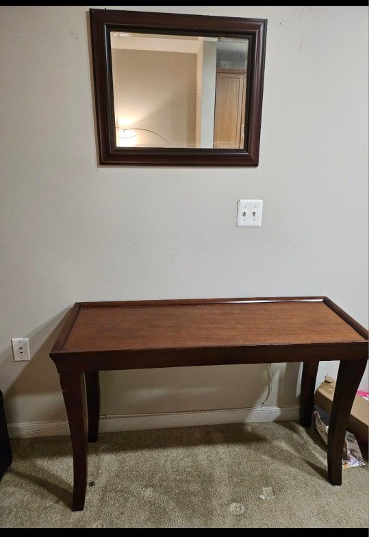Console Table and Mirror