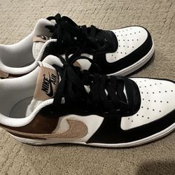 Nike Air Force 1 Low Brown Black and White Men’s Size 7.5