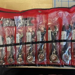 PROTO®  JSCVS-9S Black Chrome Combination Stubby Reversible Ratchet Wrench Set - Spline (9 pc.)