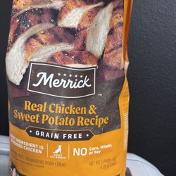 New 4 Lbs. bag dog food- Merrick Chicken