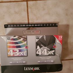 Brand NEW Lexmark 43XL & 44 XL Pack Color & Black High Yield Print Cartridges


