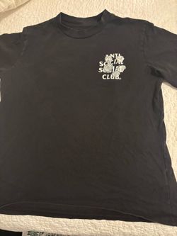 Black and white Anti-social club rose tshirt