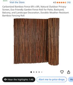 Bamboo privacy fence