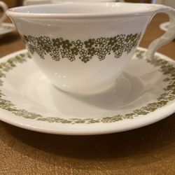 6 Cups & Saucers Spring Blossom (Large Flowers) collection by Corning Corelle