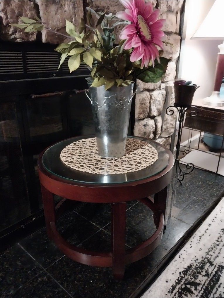 Wood Side Table On Wheels Good For End Table Side Table Bedroom Wherever