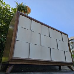 MARVELOUS Modern Brown White Dresser 6 Drawers 