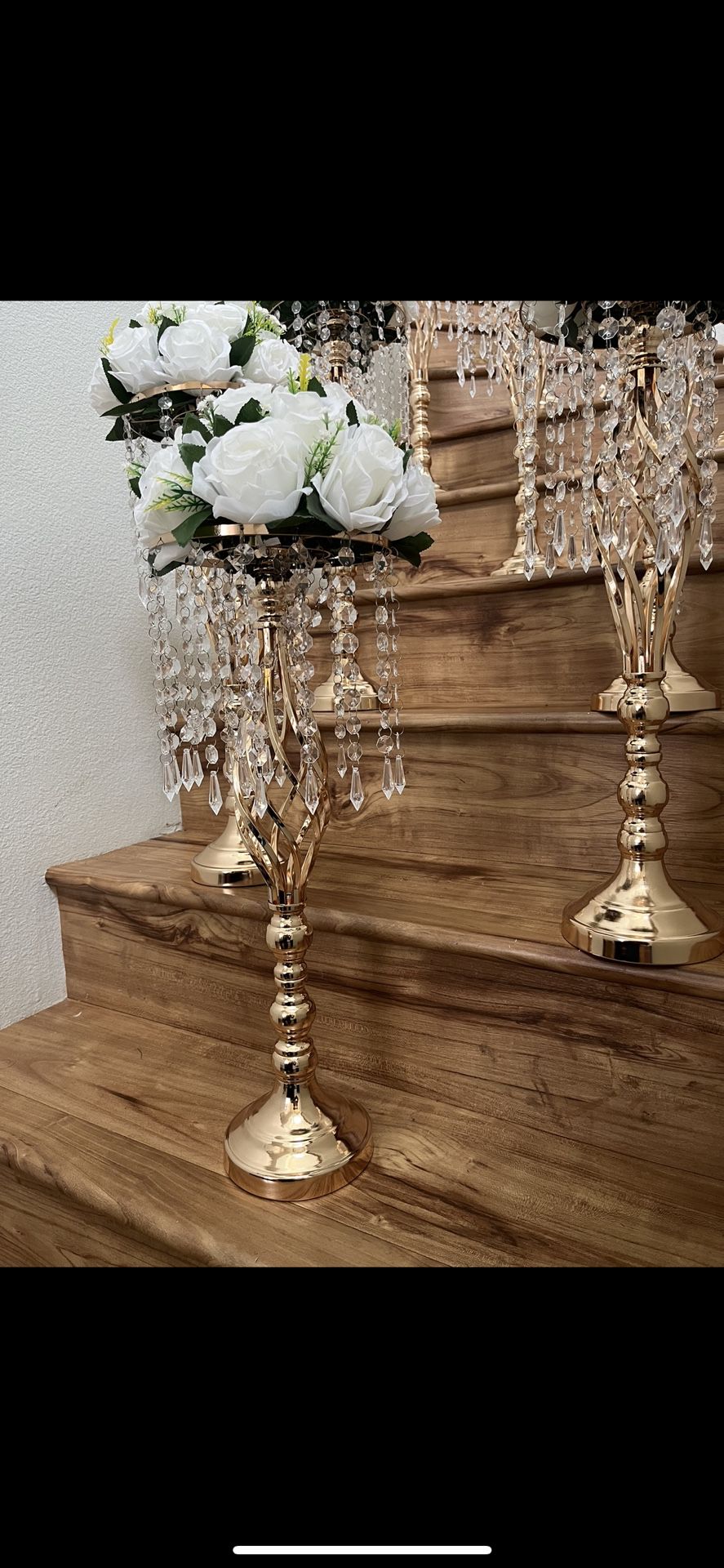 10 Pcs Wedding Vase & 10 Pcs Artificial Flowers Set