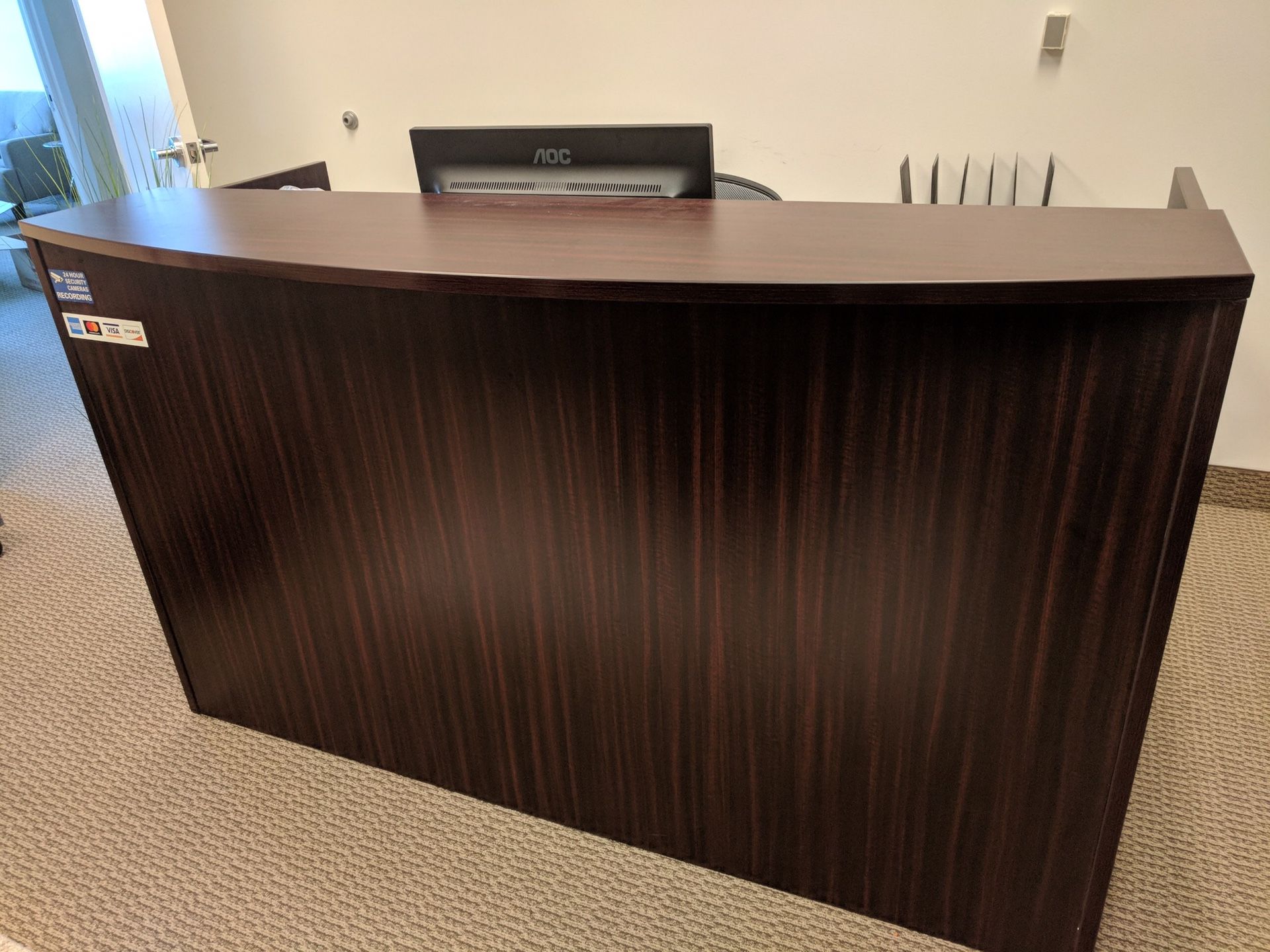 Mahogany Reception Desk Set